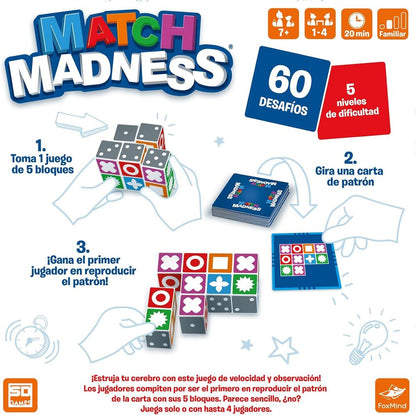 Jogo de tabuleiro Match Madness (espanhol)