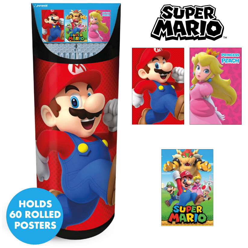 assorted super mario bros posters