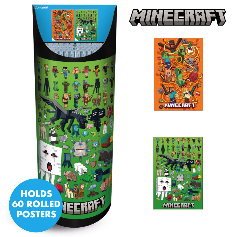 assorted minecraft posters