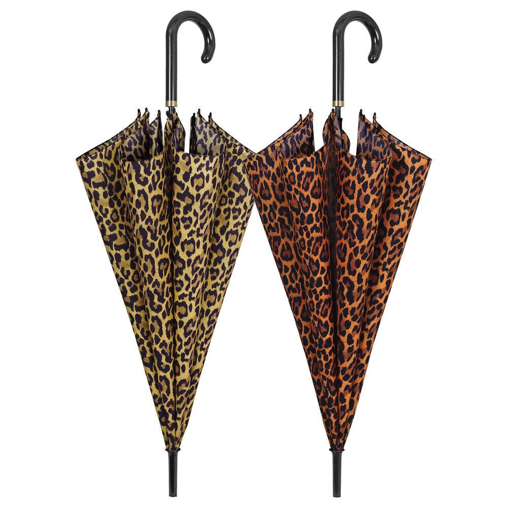 automatic leopard umbrella 61cm assorted