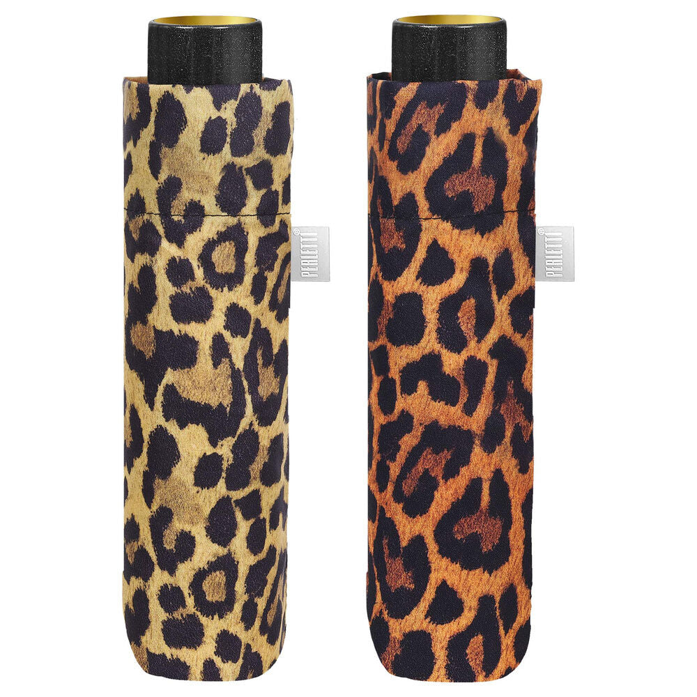 leopard print manual folding umbrella 54cm assorted