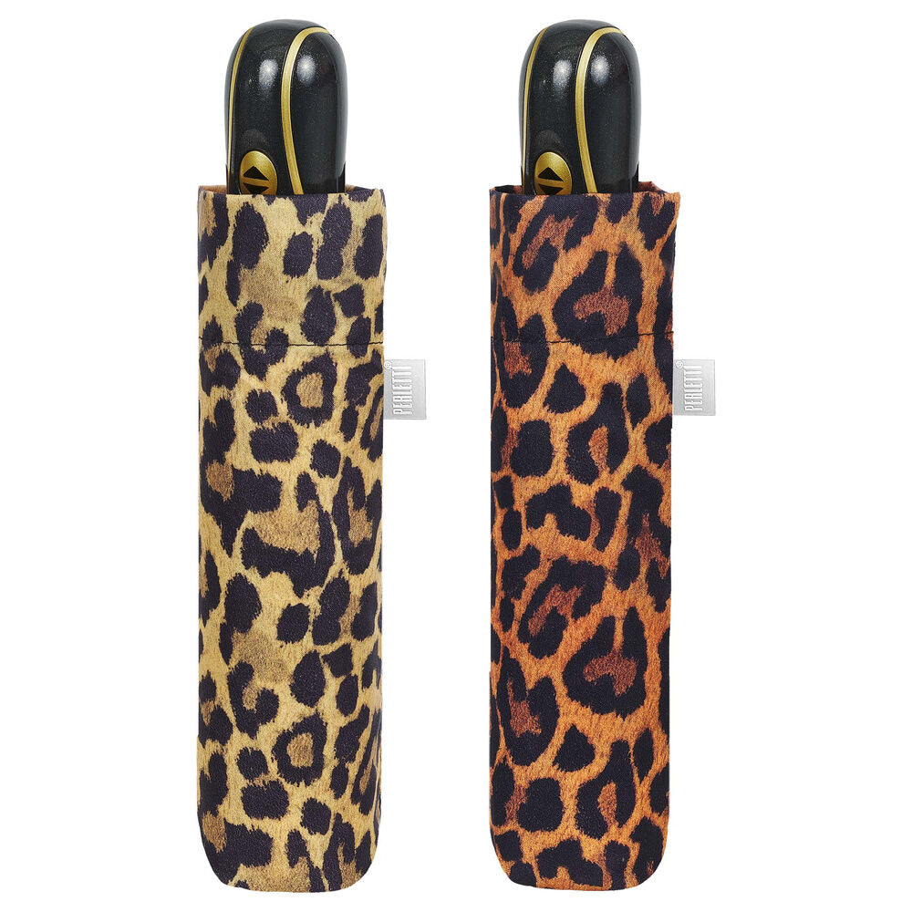 automatic folding umbrella leopard print 54cm assorted