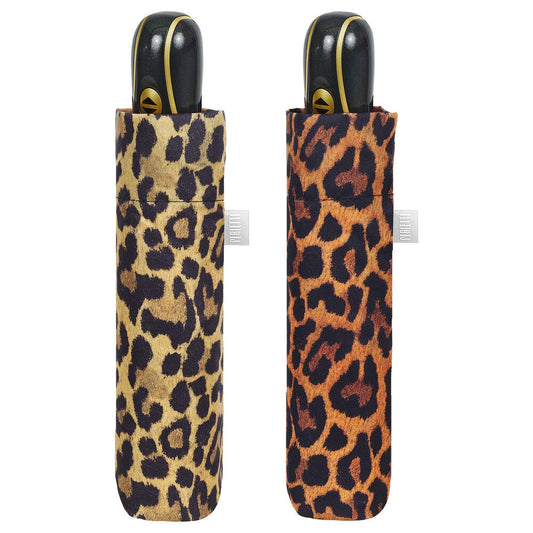 automatic folding umbrella leopard print 54cm assorted