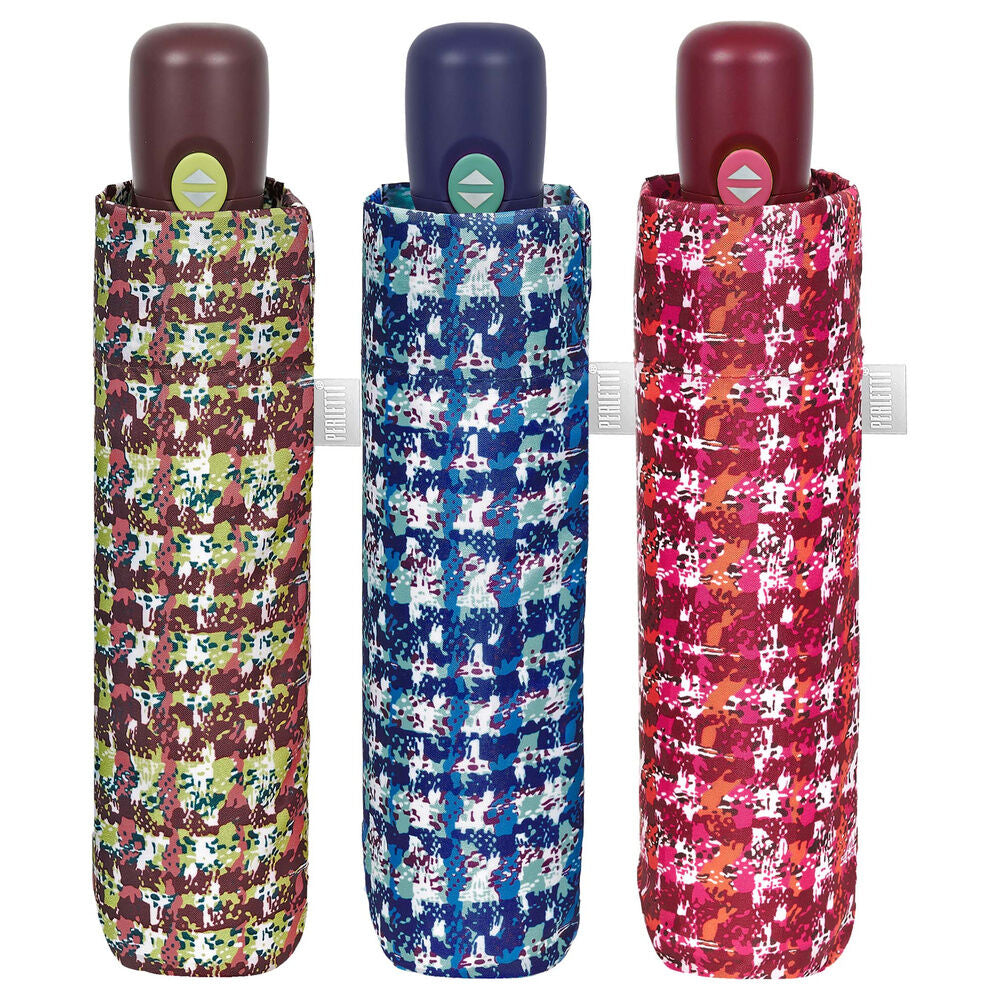 automatic folding umbrella  boucle  54cm  assorted