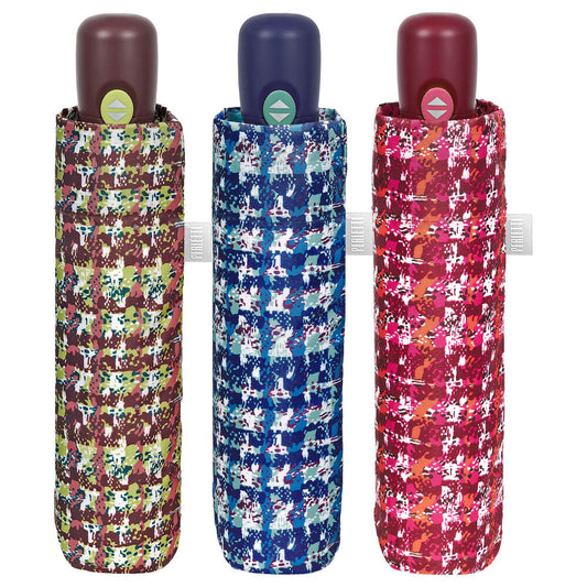 automatic folding umbrella  boucle  54cm  assorted