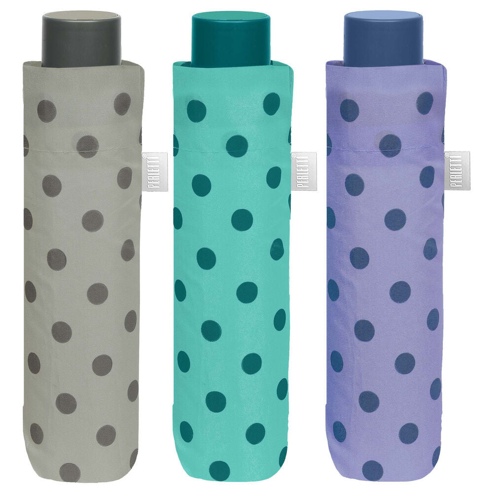 manual folding umbrella with polka dots  54cm  assorted