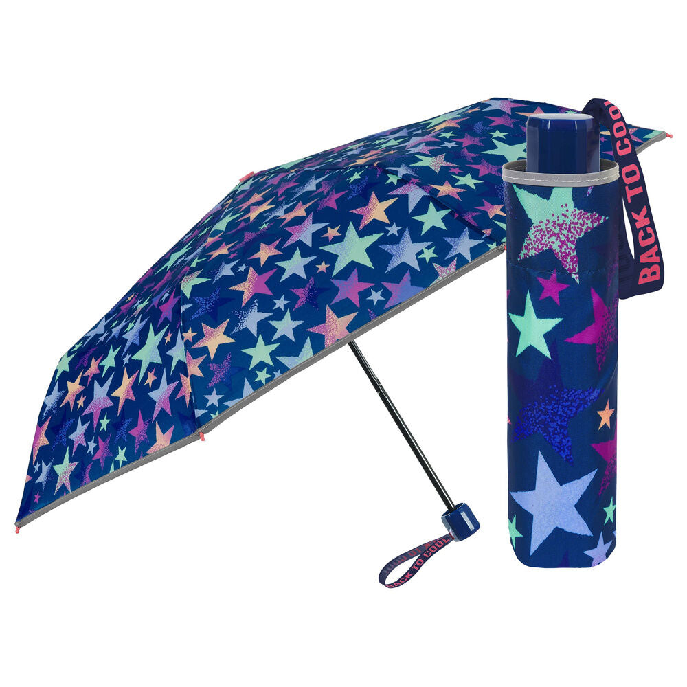 manual folding umbrella with stars  50cm
