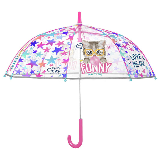 funny cat manual umbrella 45cm