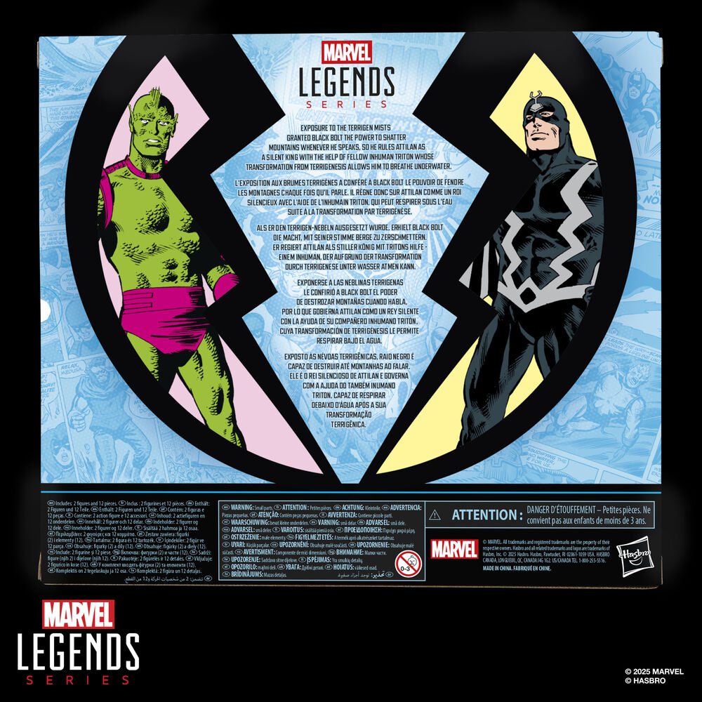 Blister 2 figures Black Bolt & Triton Inhumans Marvel Legends Series 15cm