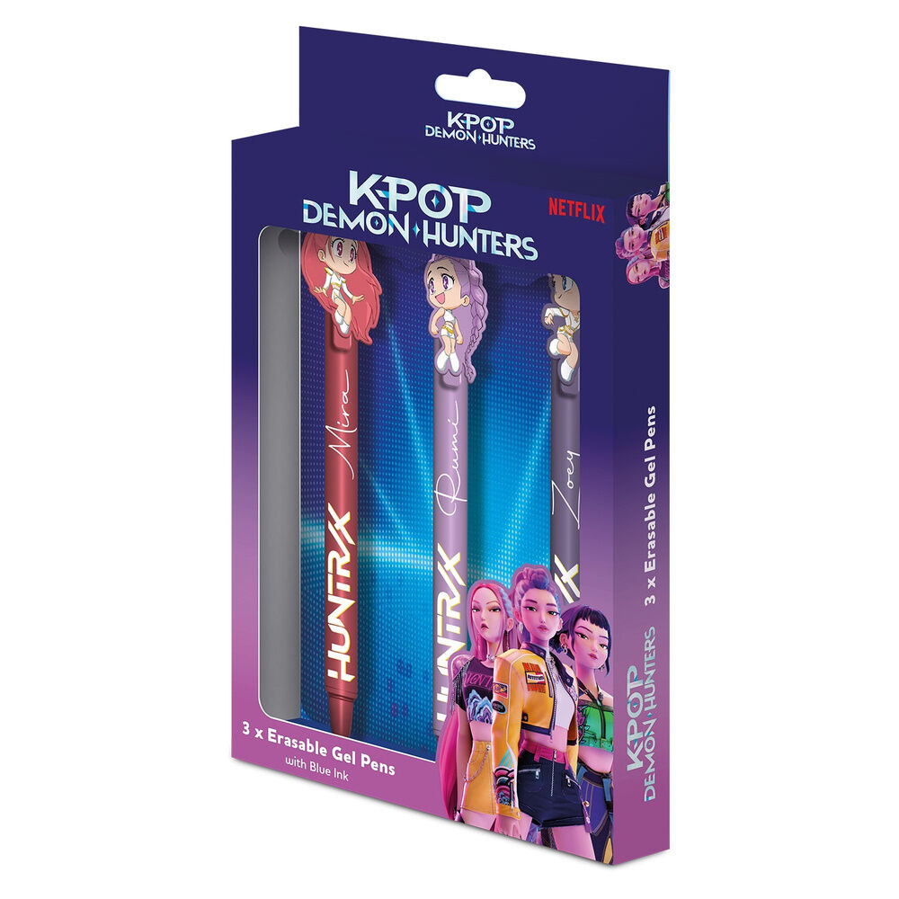Blister of 3 erasable pens KPop Demon Hunters