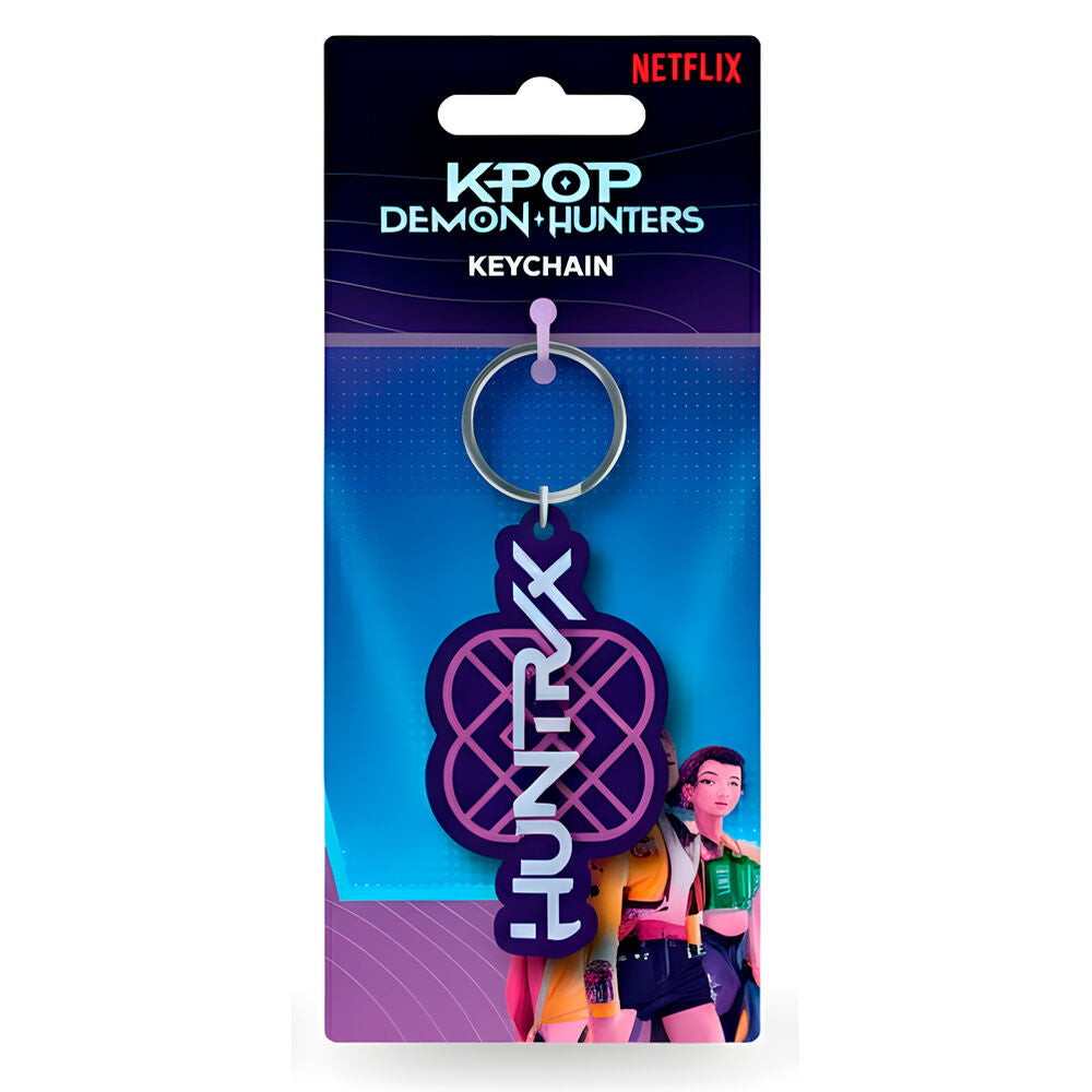 huntrix kpop demon hunters logo keychain