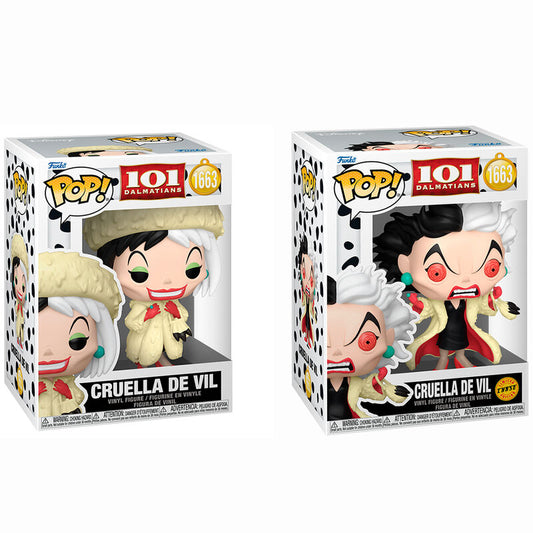 disney pop figure 101 dalmatians cruella de vil 5  1 chase