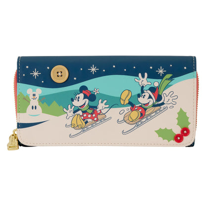 mickey & minnie holiday disney loungefly wallet