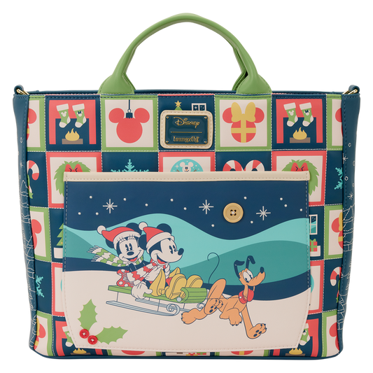 mickey & minnie holiday disney loungefly backpack bag
