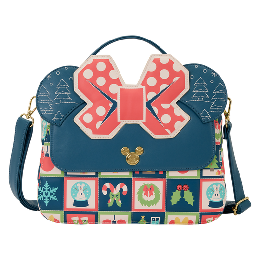 loungefly mickey holiday disney shoulder bag