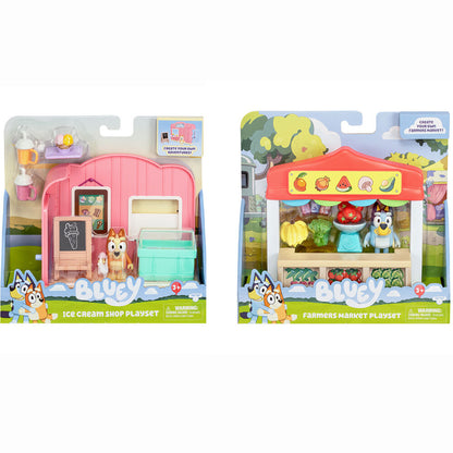 mini playset ice cream shop bluey assorted