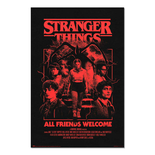 poster all friends welcome stranger things