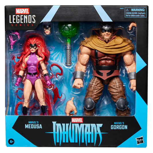 blister 2 figures medusa & gorgon inhumans marvel legends series 15cm