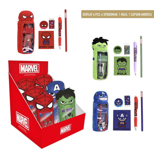 avengers marvel plush pencil case assortment
