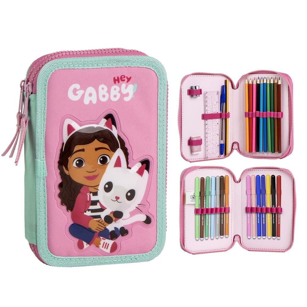 gabby's dollhouse double pencil case