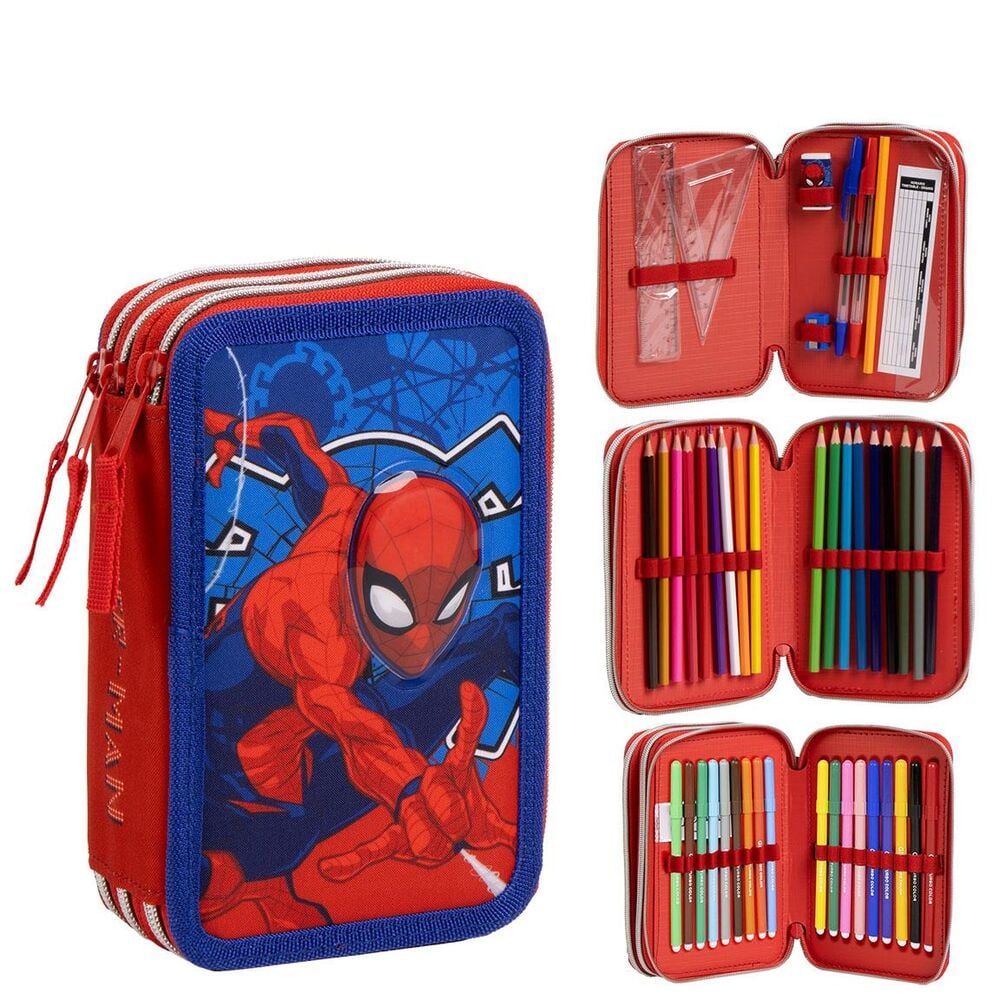 Spiderman Marvel triple pencil case