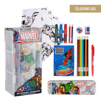 marvel colorable stationery set