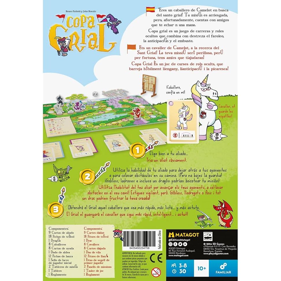 Grail Cup board game (Spanish)