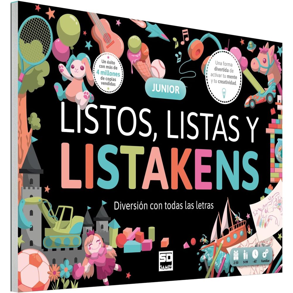 lists lists and listakens junior board game (spanish)