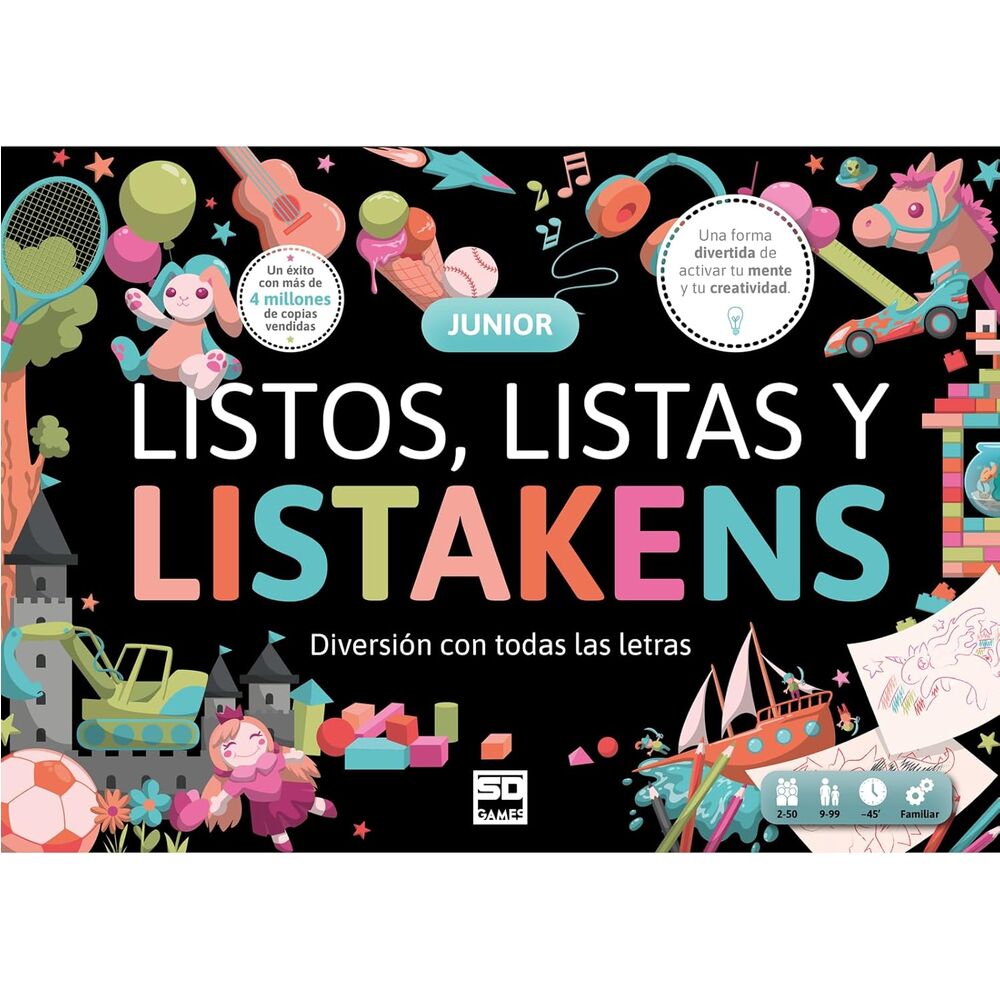Lists Lists and Listakens Junior board game (Spanish)