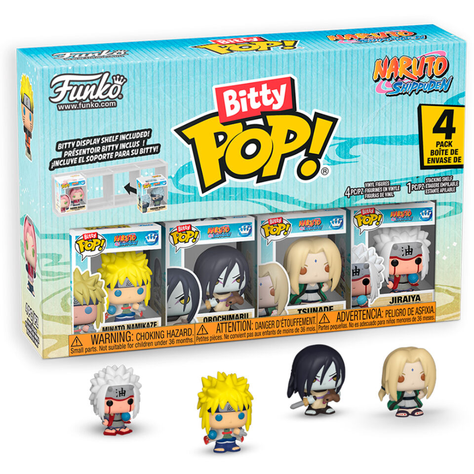 Blister 4 figurek Bitty POP Naruto Shippuden w różnych kolorach