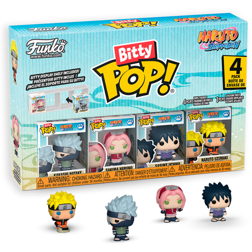 Blister 4 figurek Bitty POP Naruto Shippuden w różnych kolorach