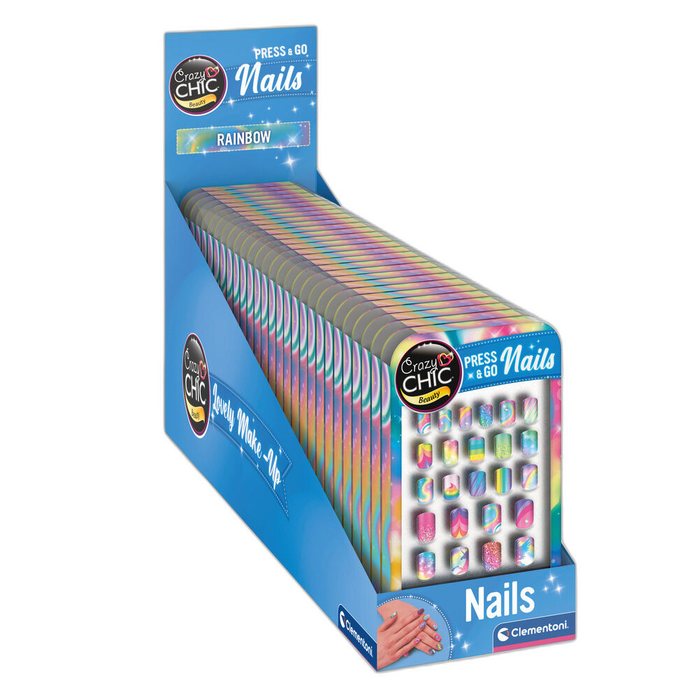 rainbow crazy chic nail set