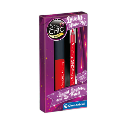 Conjunto de batom e gloss labial Cherry Crazy Chic