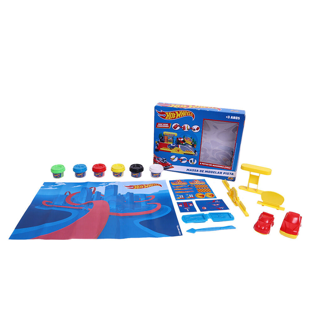 Circuit Hot Wheels Play Doh avec 4 bacs