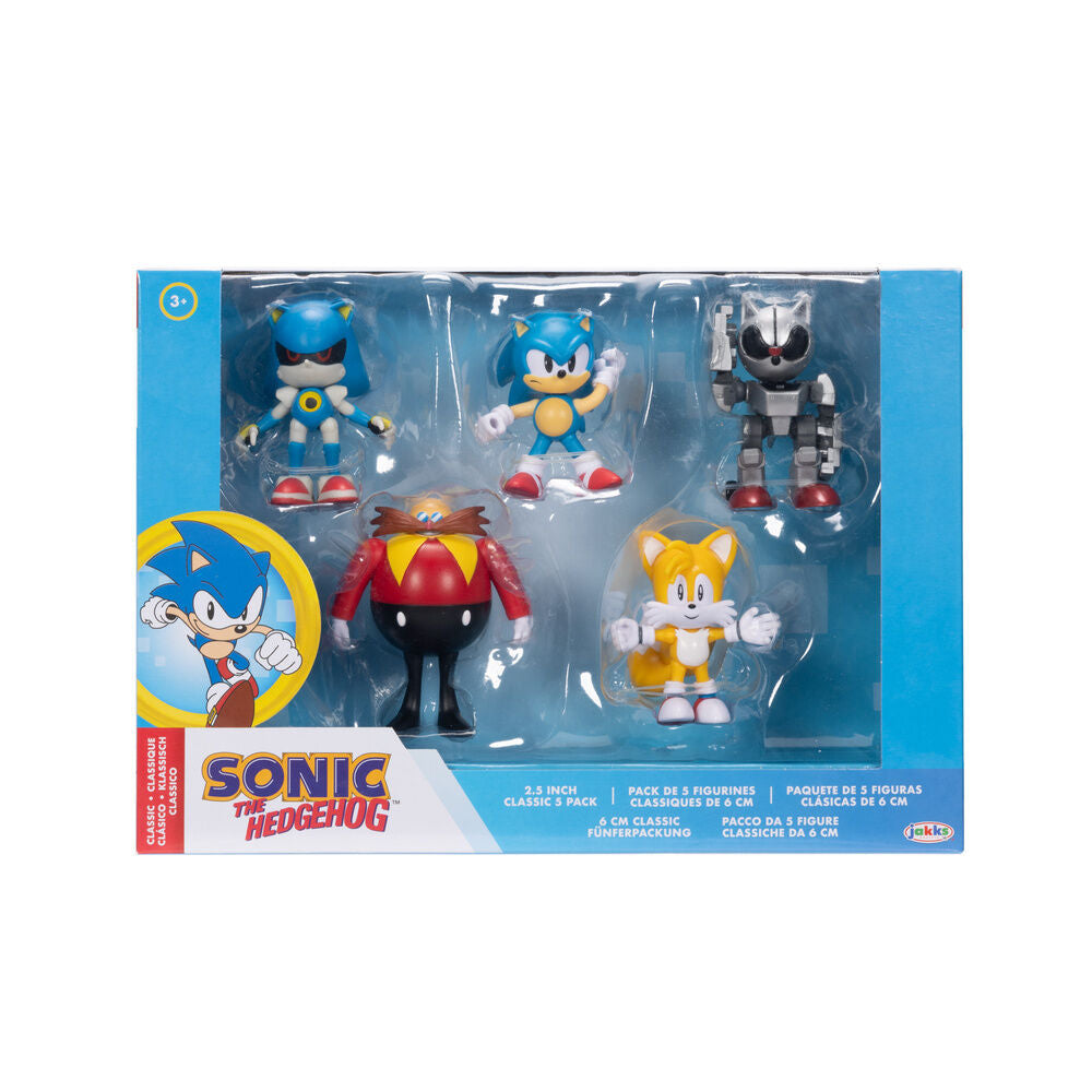 Blister of 5 Sonic The Hedgehog figures 6cm