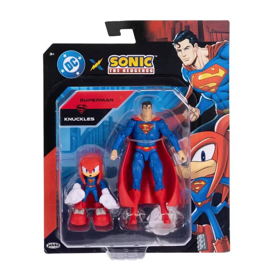 Blister 2 figures Superman & Sonic Knuckles Sonic The Hedgehog
