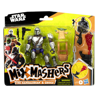 figure the mandalorian & grogu deluxe mix mashers star wars 12cm