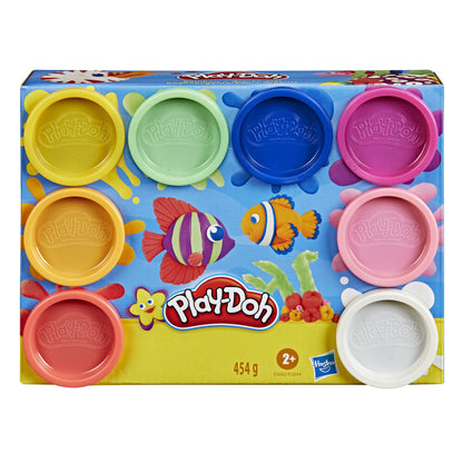 Set of 8 Play Doh Modeling Clay Containers (Assorted)
