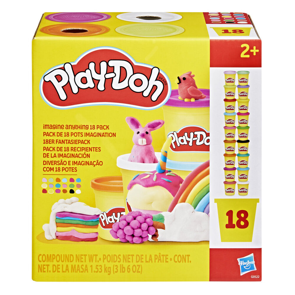 set 18 play doh plasticine jars