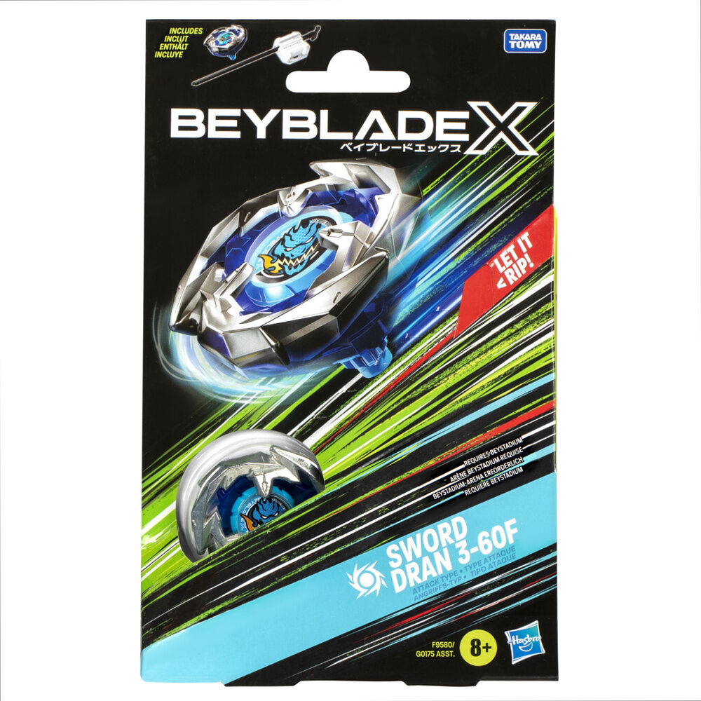 Kit de démarrage assorti Sword Dran 3 60F Beyblade X