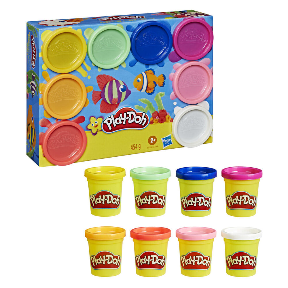 Set of 8 Play Doh Modeling Clay Containers (Assorted)