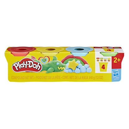 Conjunto de 4 vasos clássicos de massinha de modelar Play Doh (cores sortidas)