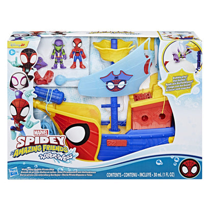 Toile d'araignée et bateau pirate à bulles Spidey Marvel