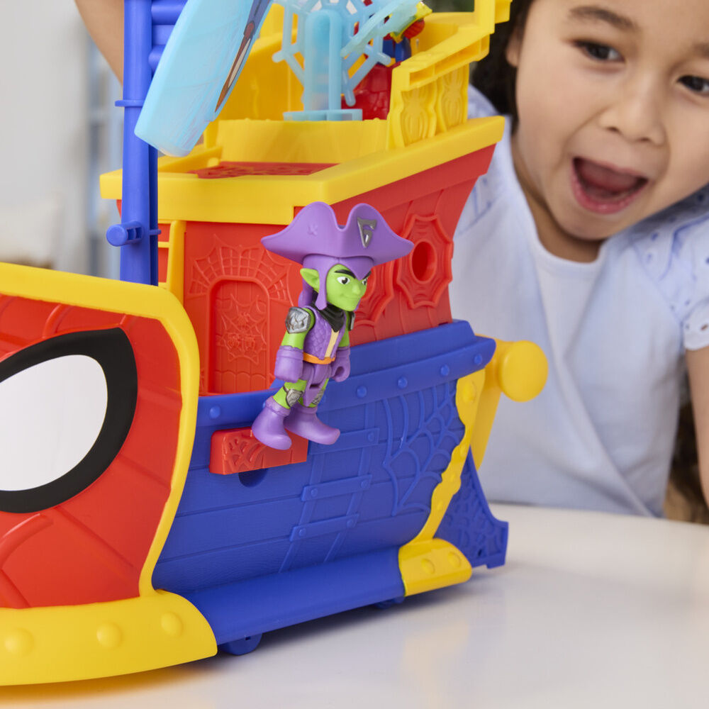 Toile d'araignée et bateau pirate à bulles Spidey Marvel