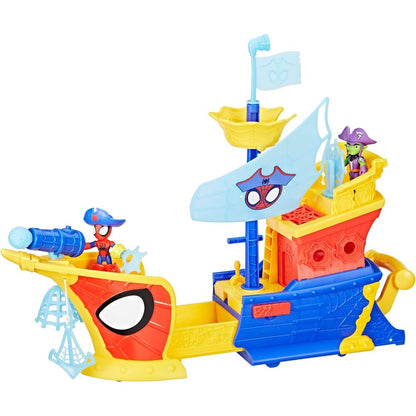Toile d'araignée et bateau pirate à bulles Spidey Marvel