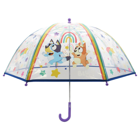 Bluey 48cm Transparent Bubble Manual Umbrella
