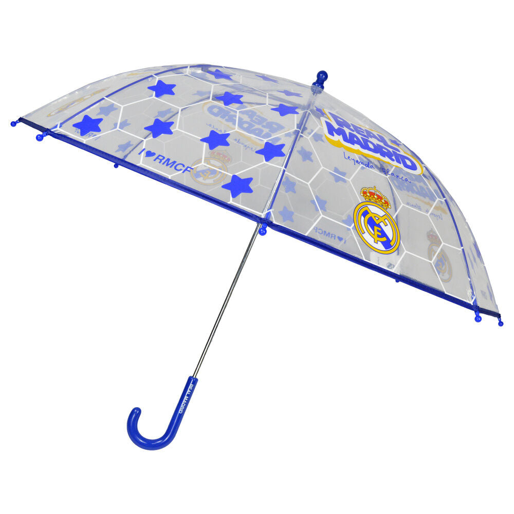 real madrid transparent manual umbrella 48cm