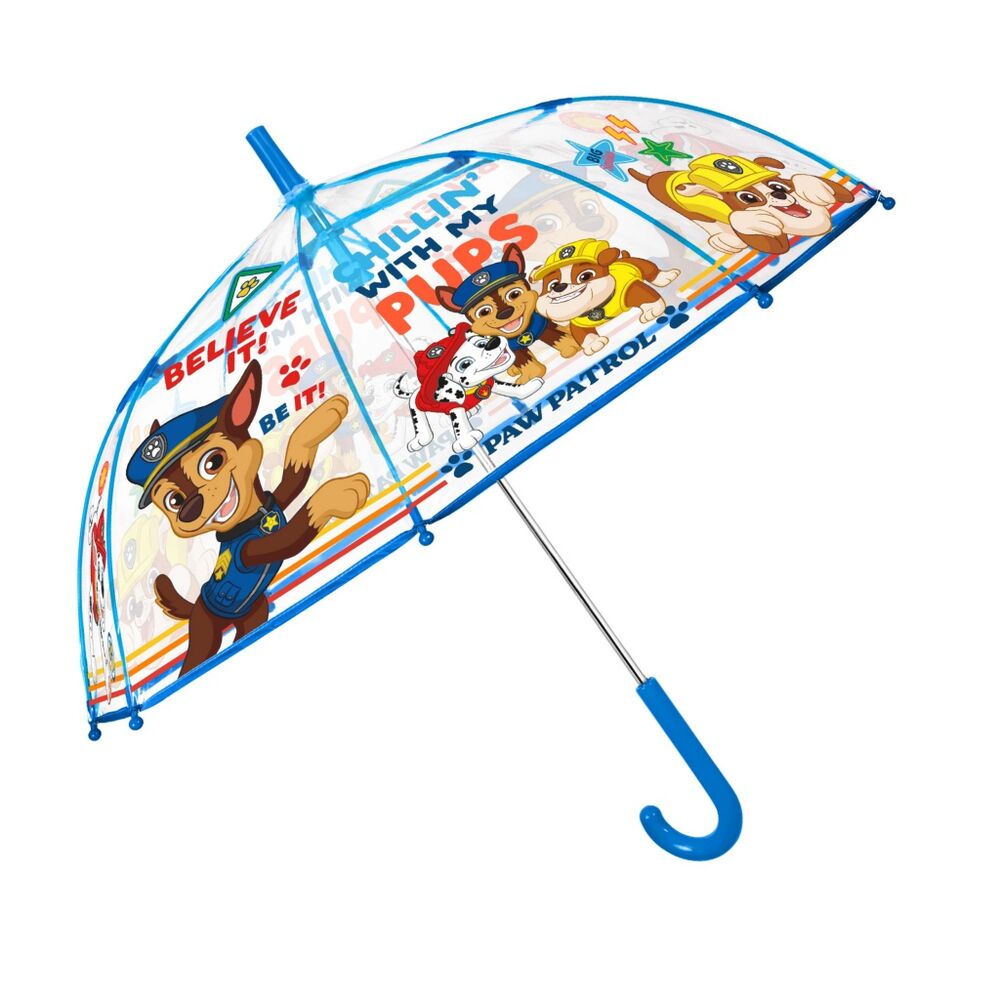 paw patrol transparent manual umbrella 45cm