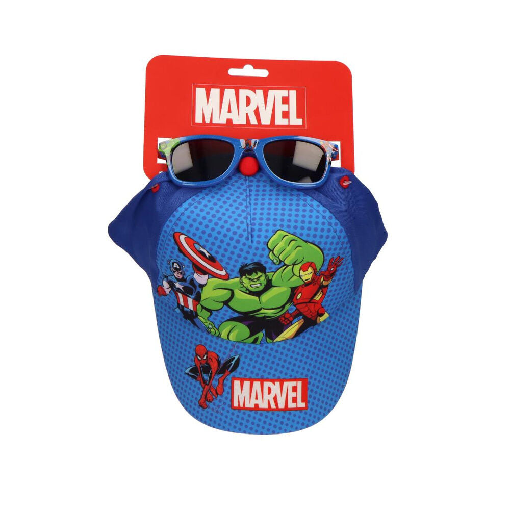 Avengers Marvel hat and sunglasses set