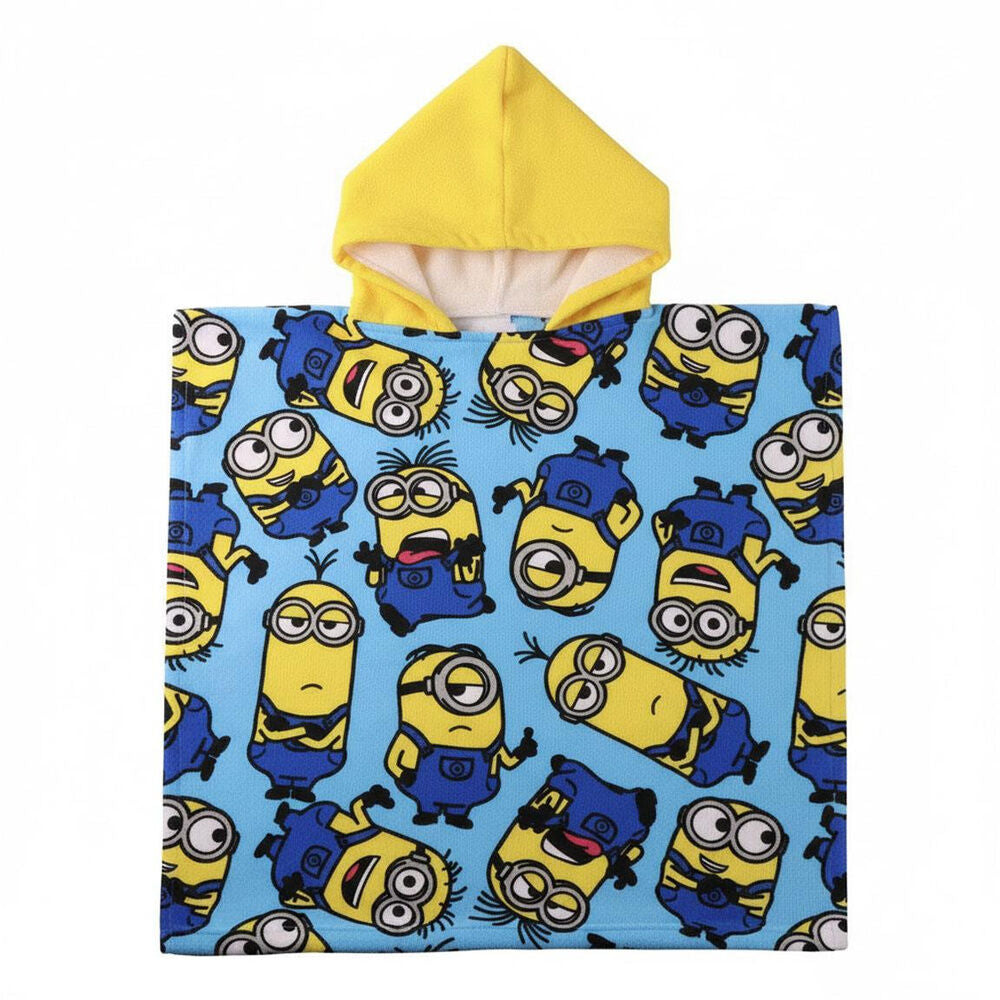 minions microfiber poncho towel